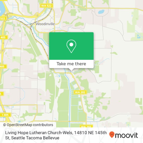 Living Hope Lutheran Church-Wels, 14810 NE 145th St map