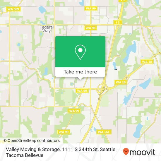 Valley Moving & Storage, 1111 S 344th St map