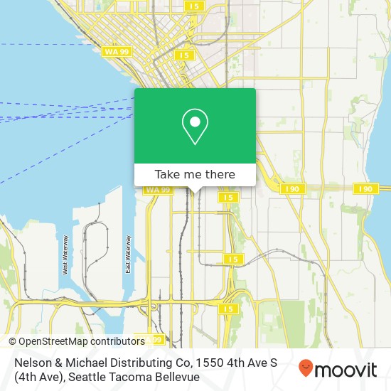 Mapa de Nelson & Michael Distributing Co, 1550 4th Ave S