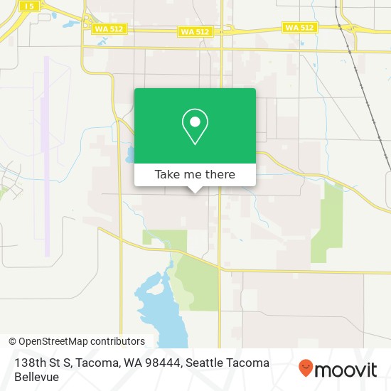 Mapa de 138th St S, Tacoma, WA 98444