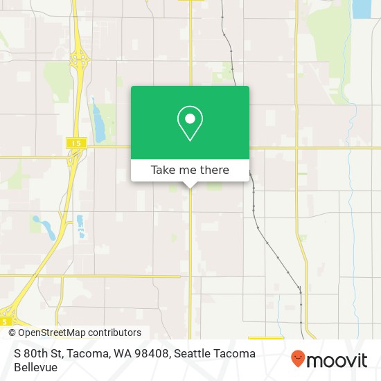 S 80th St, Tacoma, WA 98408 map