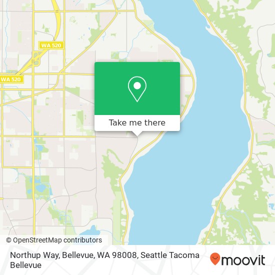 Mapa de Northup Way, Bellevue, WA 98008