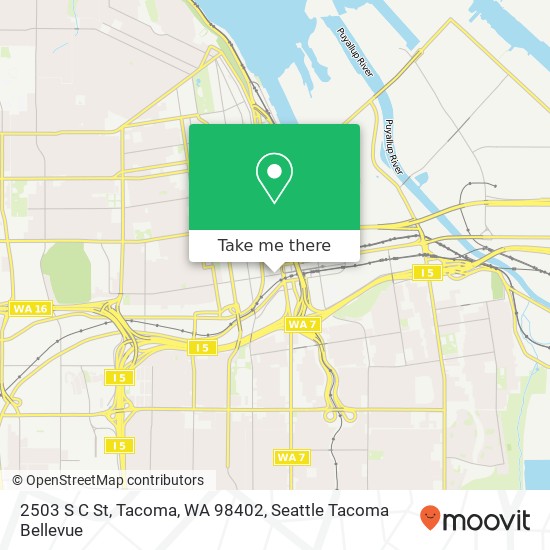 Mapa de 2503 S C St, Tacoma, WA 98402