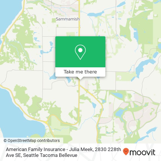 Mapa de American Family Insurance - Julia Meek, 2830 228th Ave SE