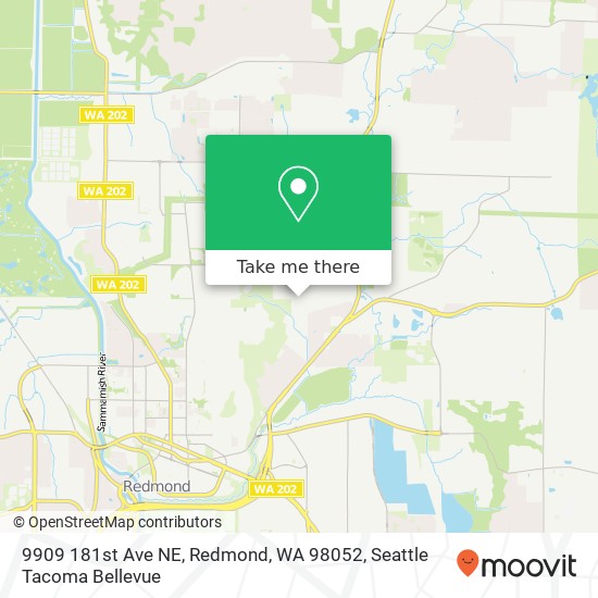 Mapa de 9909 181st Ave NE, Redmond, WA 98052