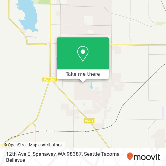 12th Ave E, Spanaway, WA 98387 map