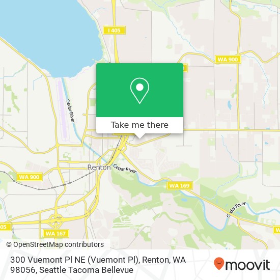 Mapa de 300 Vuemont Pl NE (Vuemont Pl), Renton, WA 98056