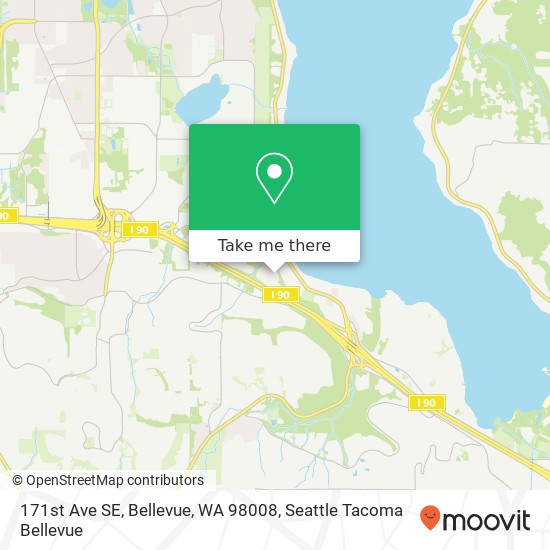 171st Ave SE, Bellevue, WA 98008 map