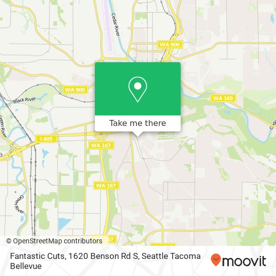 Mapa de Fantastic Cuts, 1620 Benson Rd S