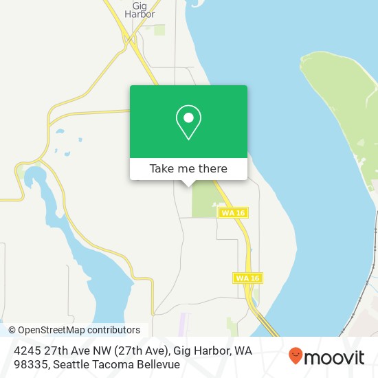 Mapa de 4245 27th Ave NW (27th Ave), Gig Harbor, WA 98335