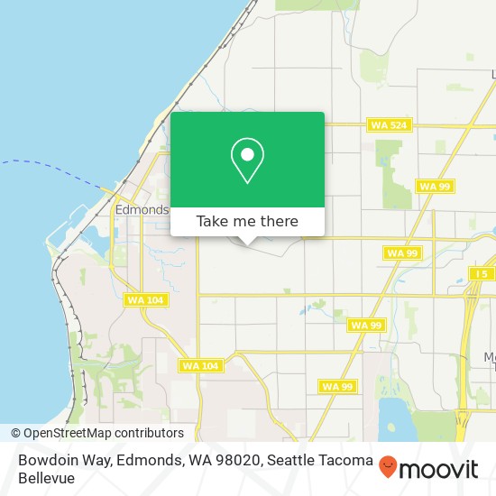 Mapa de Bowdoin Way, Edmonds, WA 98020