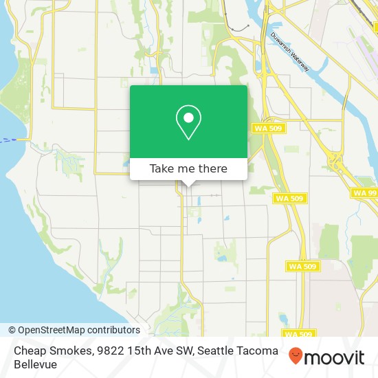 Cheap Smokes, 9822 15th Ave SW map