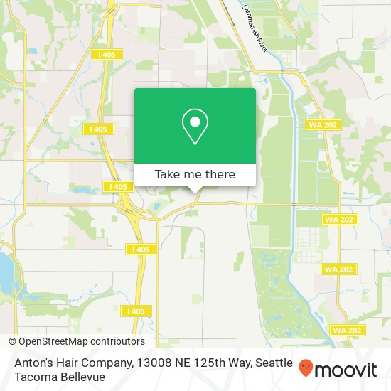 Anton's Hair Company, 13008 NE 125th Way map
