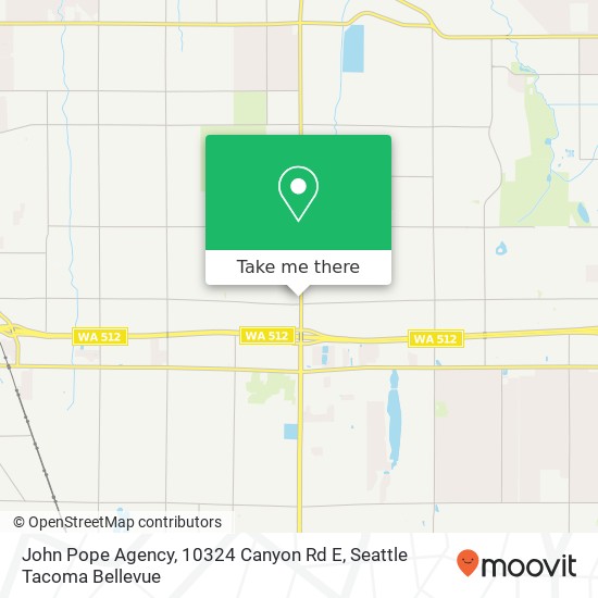 Mapa de John Pope Agency, 10324 Canyon Rd E