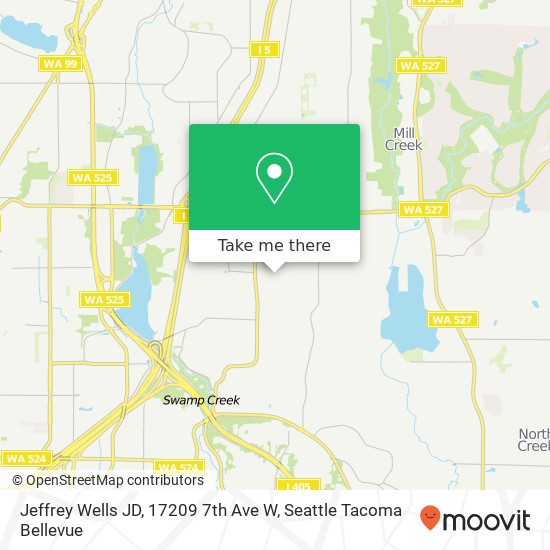 Mapa de Jeffrey Wells JD, 17209 7th Ave W