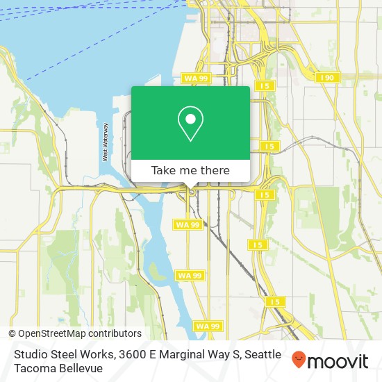 Studio Steel Works, 3600 E Marginal Way S map