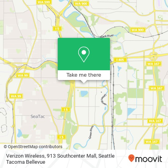 Verizon Wireless, 913 Southcenter Mall map