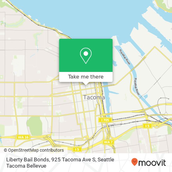 Mapa de Liberty Bail Bonds, 925 Tacoma Ave S