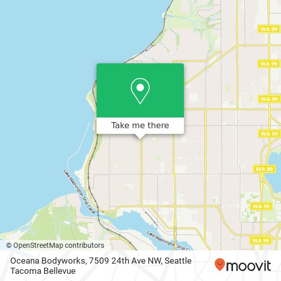 Oceana Bodyworks, 7509 24th Ave NW map