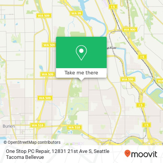 One Stop PC Repair, 12831 21st Ave S map