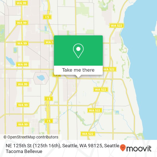 NE 125th St (125th 16th), Seattle, WA 98125 map