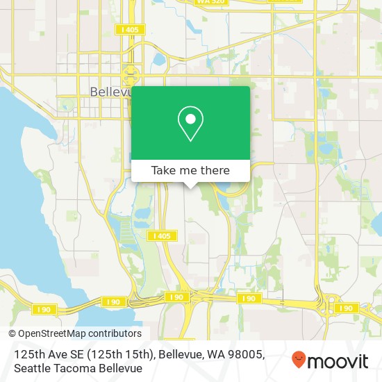 125th Ave SE (125th 15th), Bellevue, WA 98005 map