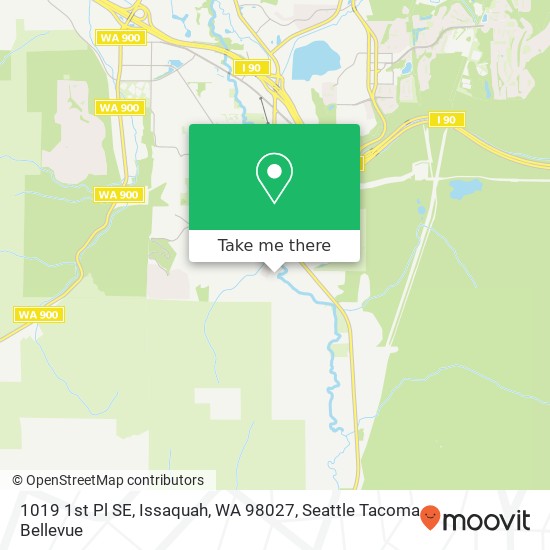 Mapa de 1019 1st Pl SE, Issaquah, WA 98027