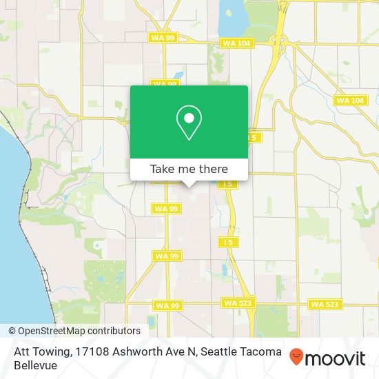 Mapa de Att Towing, 17108 Ashworth Ave N