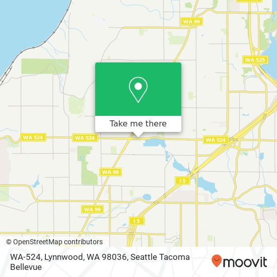 Mapa de WA-524, Lynnwood, WA 98036