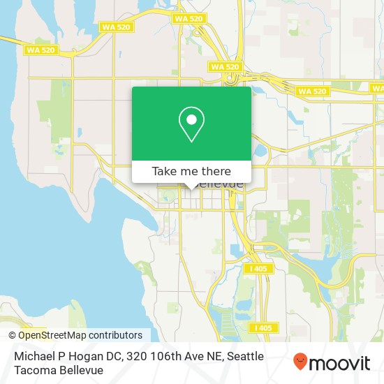 Mapa de Michael P Hogan DC, 320 106th Ave NE