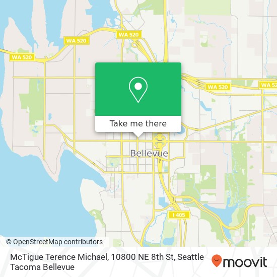 McTigue Terence Michael, 10800 NE 8th St map