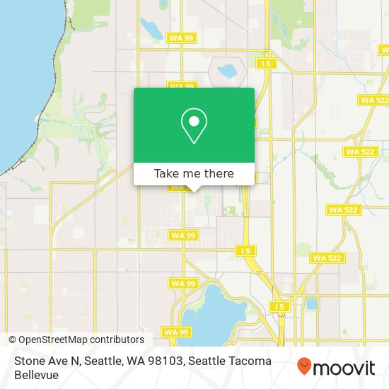 Mapa de Stone Ave N, Seattle, WA 98103