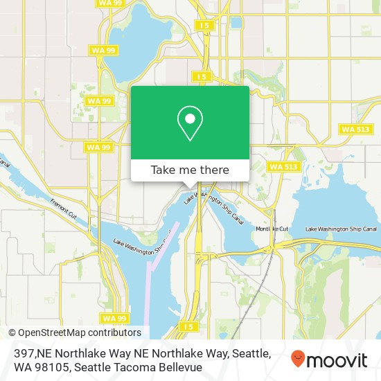 Mapa de 397,NE Northlake Way NE Northlake Way, Seattle, WA 98105