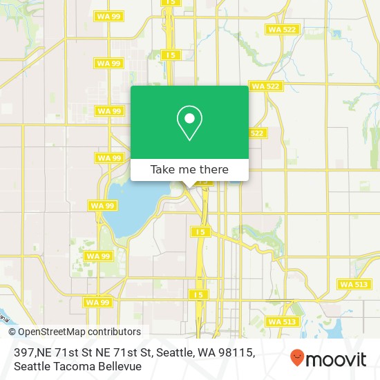 Mapa de 397,NE 71st St NE 71st St, Seattle, WA 98115