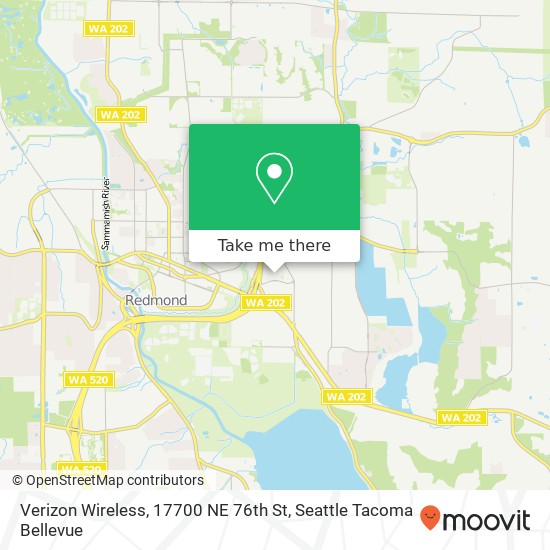 Verizon Wireless, 17700 NE 76th St map