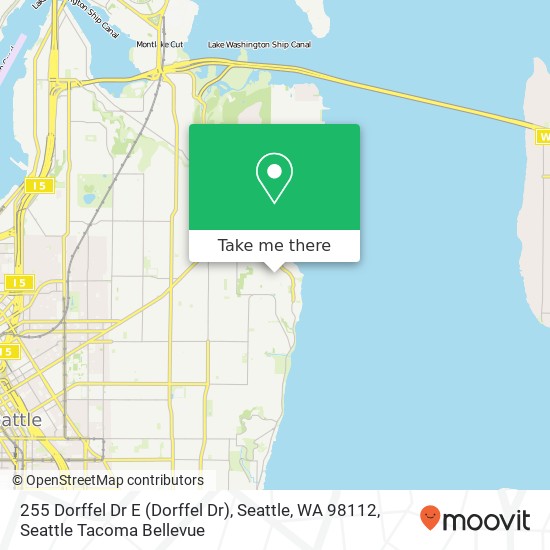 Mapa de 255 Dorffel Dr E (Dorffel Dr), Seattle, WA 98112