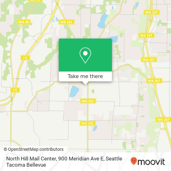 Mapa de North Hill Mail Center, 900 Meridian Ave E