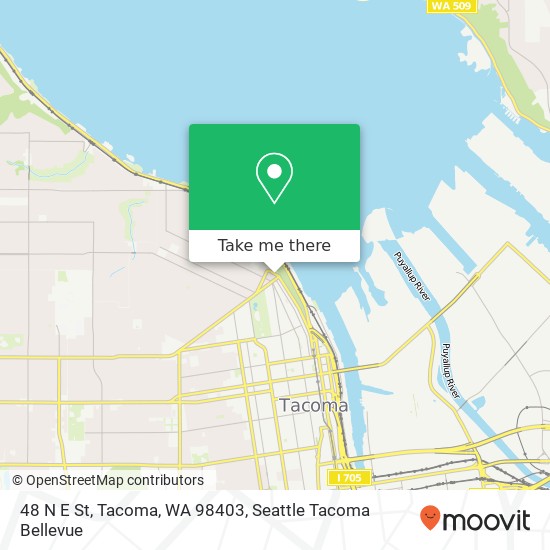 Mapa de 48 N E St, Tacoma, WA 98403