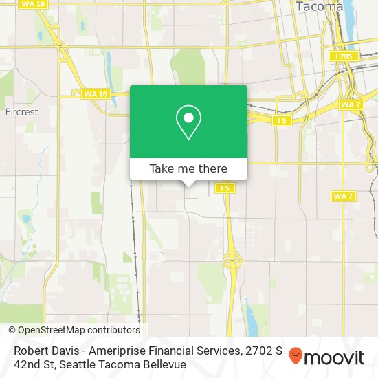 Mapa de Robert Davis - Ameriprise Financial Services, 2702 S 42nd St