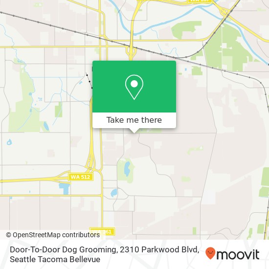 Door-To-Door Dog Grooming, 2310 Parkwood Blvd map