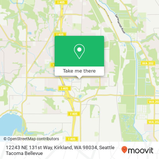 Mapa de 12243 NE 131st Way, Kirkland, WA 98034