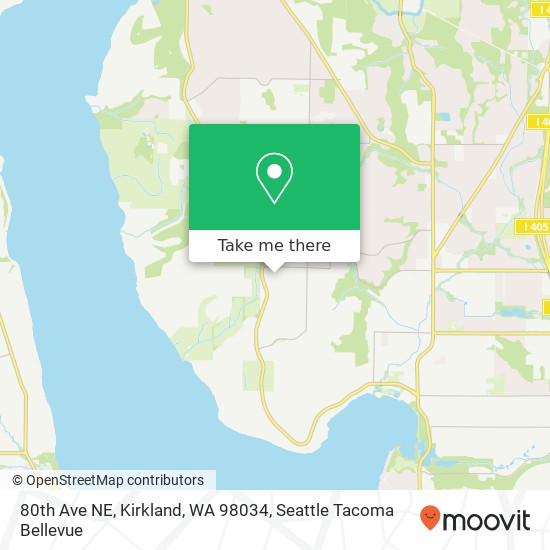 Mapa de 80th Ave NE, Kirkland, WA 98034