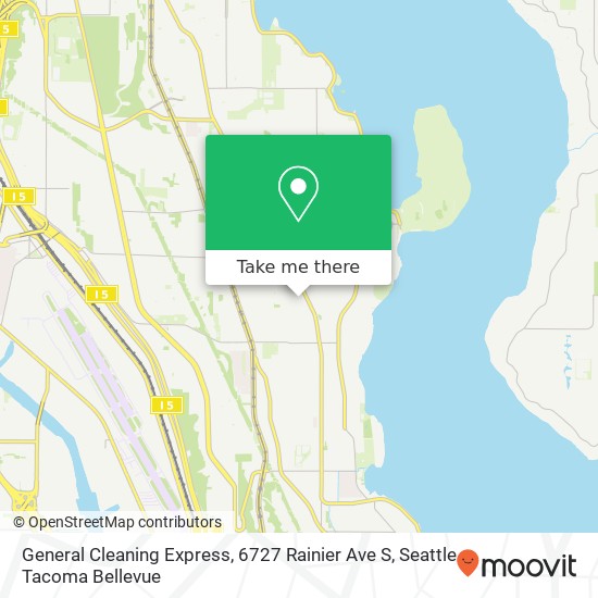 Mapa de General Cleaning Express, 6727 Rainier Ave S