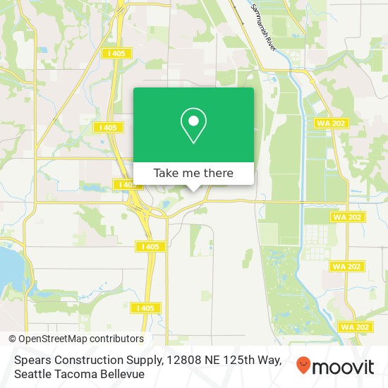 Mapa de Spears Construction Supply, 12808 NE 125th Way