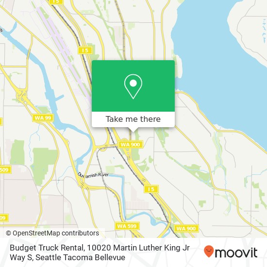 Mapa de Budget Truck Rental, 10020 Martin Luther King Jr Way S