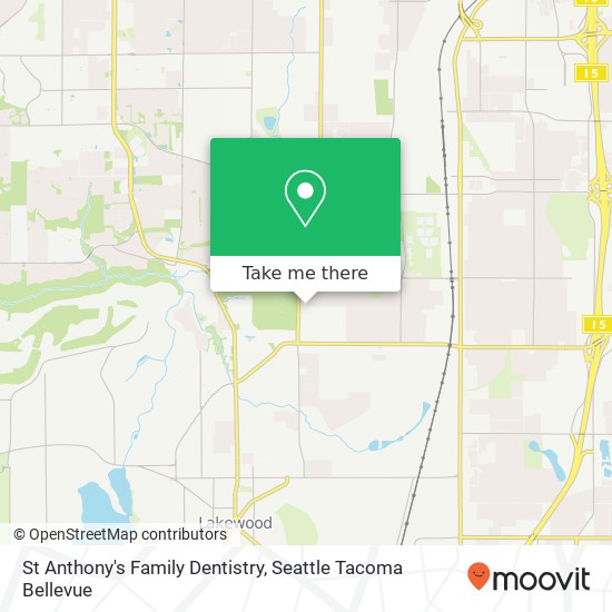 Mapa de St Anthony's Family Dentistry, 6927 Lakewood Dr W