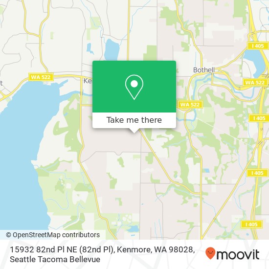 Mapa de 15932 82nd Pl NE (82nd Pl), Kenmore, WA 98028