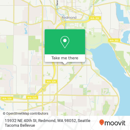 Mapa de 15932 NE 40th St, Redmond, WA 98052