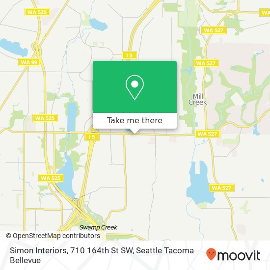 Mapa de Simon Interiors, 710 164th St SW