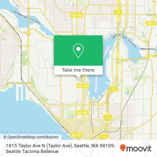 Mapa de 1815 Taylor Ave N (Taylor Ave), Seattle, WA 98109